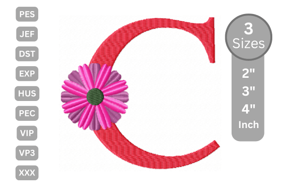Blossom Alphabet Letter - C: A Stylish Floral Embellishment