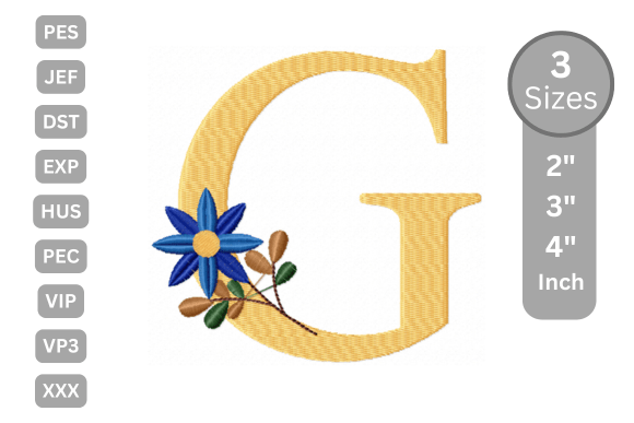 Botanical Flower Letter - G: A Stylish Monogram