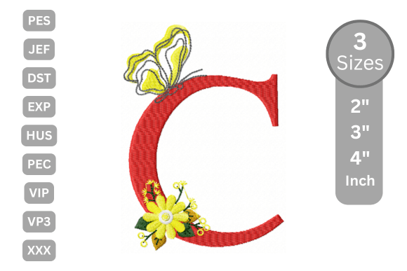 Butterfly Bloom Alphabet - C: A Stylish Monogram Choice