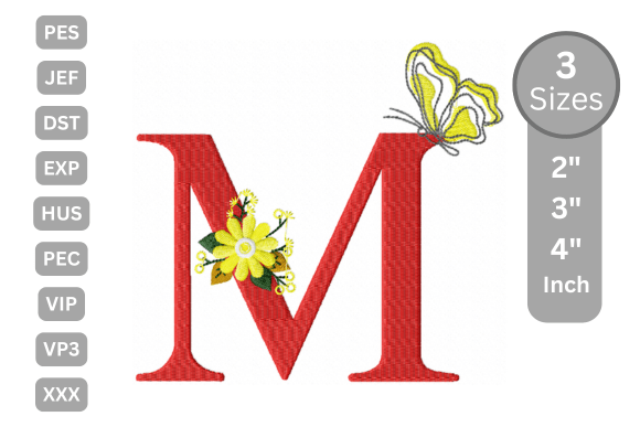 Butterfly Bloom Alphabet - M for Boutique Apparel