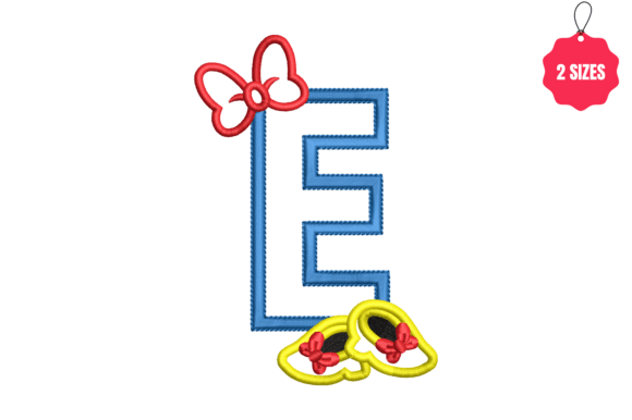 Charming Letter E with Bow: A Perfect Monogram