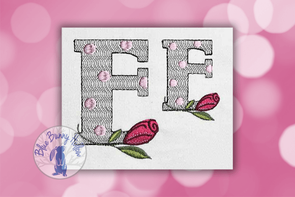 Charming Polka Dot Rose Letter E for Gifts