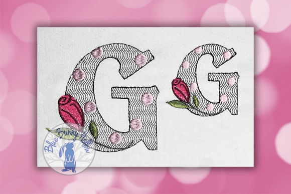 Charming Polka Dot Rose Letter G for Craft Fairs