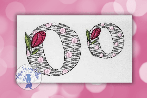 Charming Polka Dot Rose Letter O for Seasonal Use