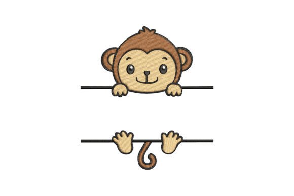 Cute Monkey Monogram: Whimsical Charm for Your Craft Fair