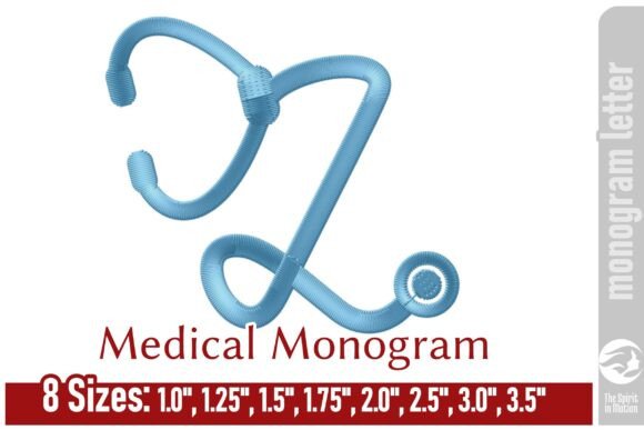 Elegant Stethoscope Monogram - L for Healthcare Pros