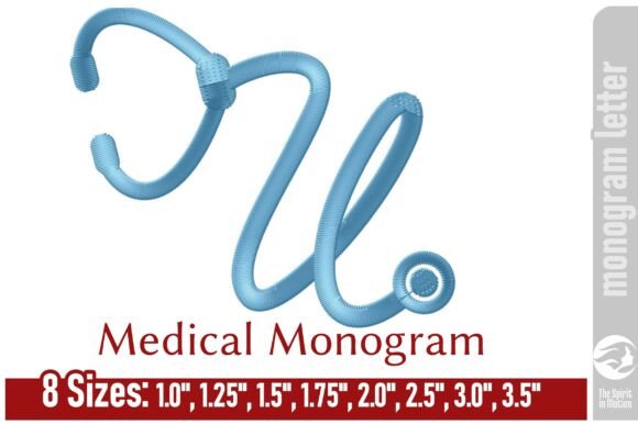 Elegant Stethoscope Monogram U for Seasonal Gifts