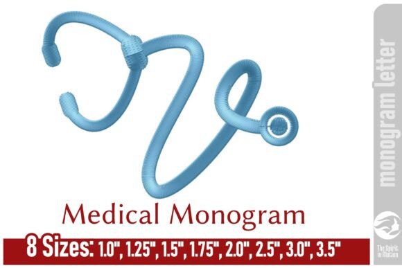 Elegant Stethoscope Monogram V for Seasonal Gifts