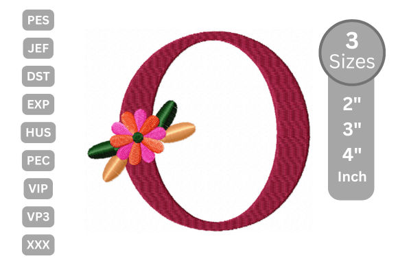 Floral Alphabet Letter - O: A Seasonal Embroidery Gem