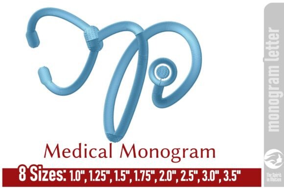 Review: Medical Embroidery Monogram Letter - P