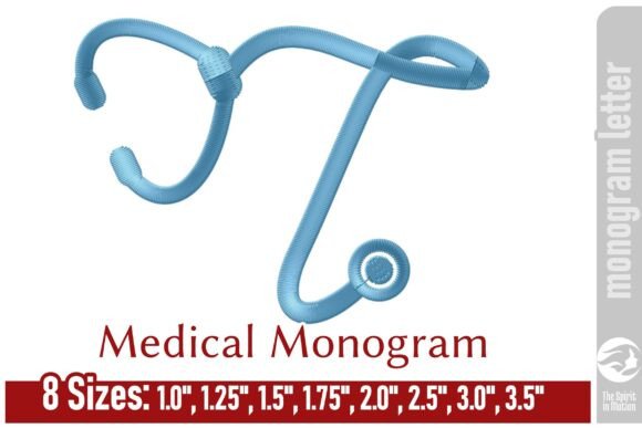 Review: Medical Embroidery Monogram Letter - T