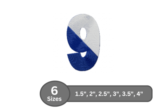 Twin Fill Number -9: A Playful Embroidery Design