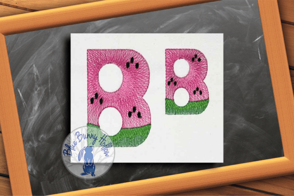Watermelon Letter B: A Juicy Addition to Your Embroidery