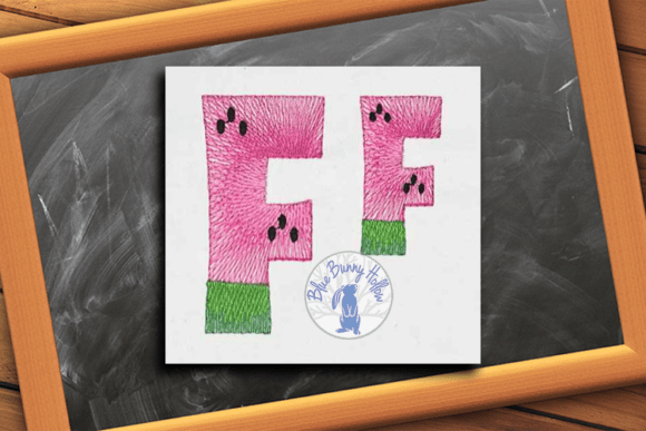 Watermelon Letter F: A Fresh Take on Monograms