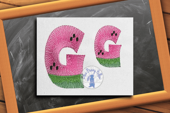 Watermelon Letter G: A Fresh Embroidery Design