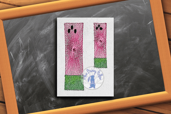 Watermelon Letter I: A Sweet Addition to Your Embroidery