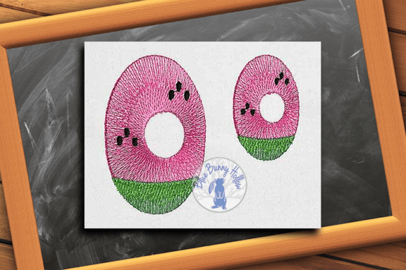 Watermelon Letter O: A Fresh Addition to Your Embroidery