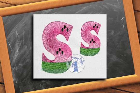 Watermelon Letter S: A Refreshing Summer Design